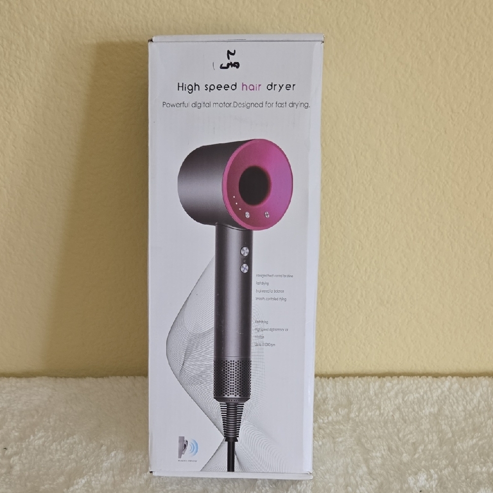 High-Speed Hair Dryer - Pink and Gray
